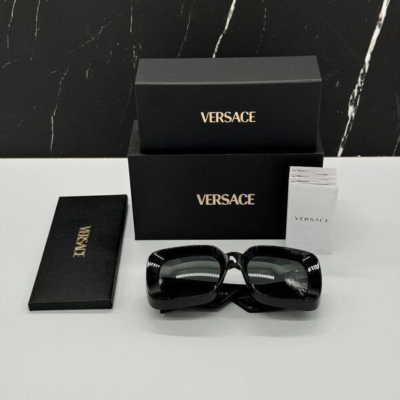 NEW VE4473U GB1/87 BLACK SQUARE WOMEN SUNGLASSES VERSACE MOD 4473-U  GB1/87